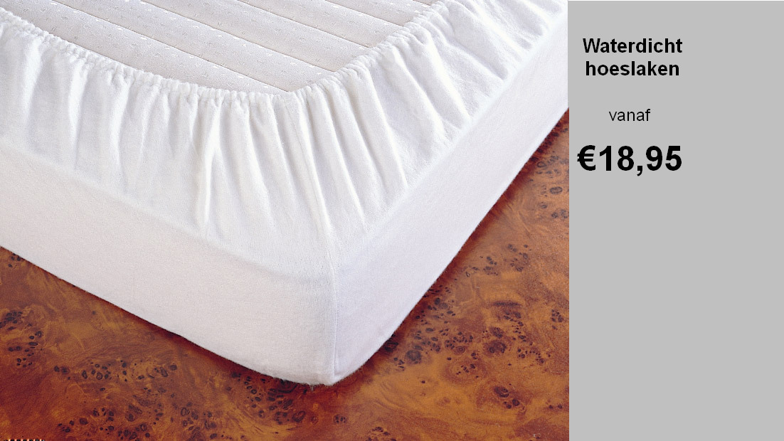 incontinentiemateriaal: waterdicht hoeslaken tbv incontinentie en bedplassen